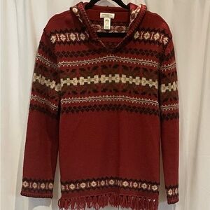 Jones New York Maroon poncho type pullover